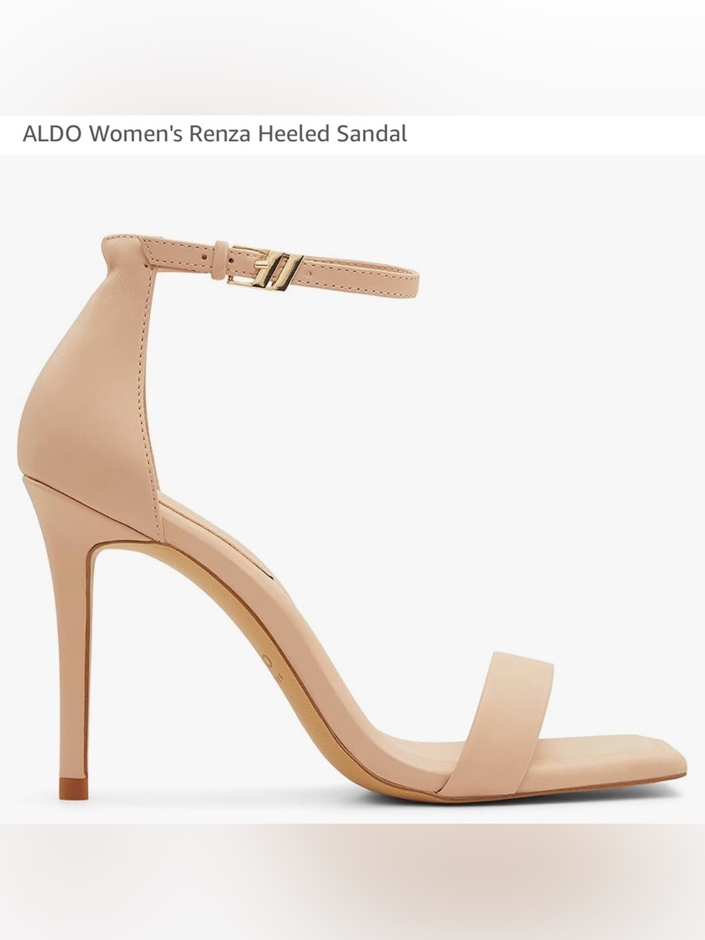 ALDO Nude Renza Ankle-Strap Heeled Sandal